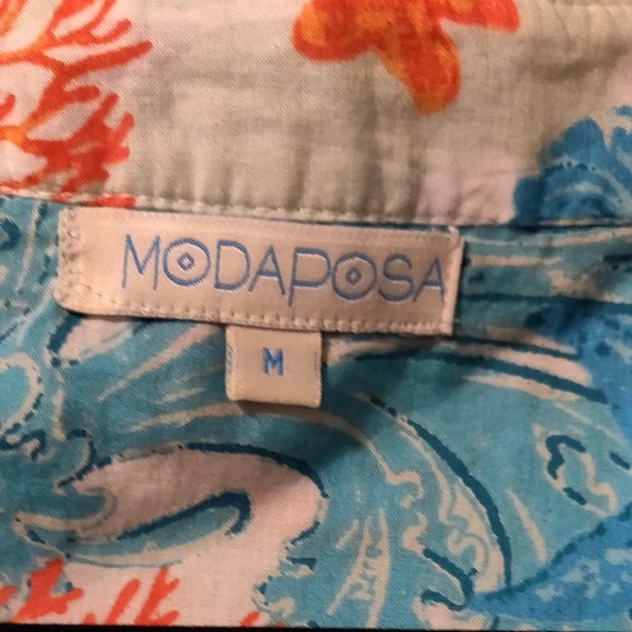 Modaposa Felice Pin Tuck Sleeveless Cotton Dress SIZE MEDIUM - Picture 6 of 9